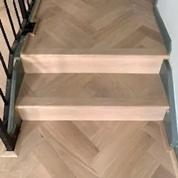 Click Herringbone Invisible Oak Matt Lacquered Flooring 150 x 3/14 x 600mm