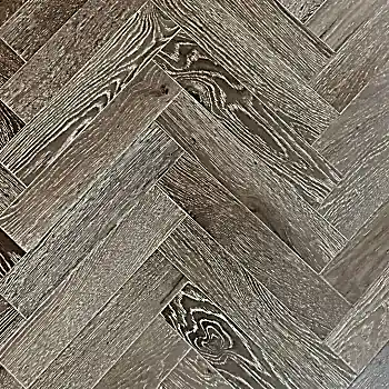 Close-up of Parquet Iceberg Oak Brushed & Oiled Flooring showing brushed oak texture and detailed grain