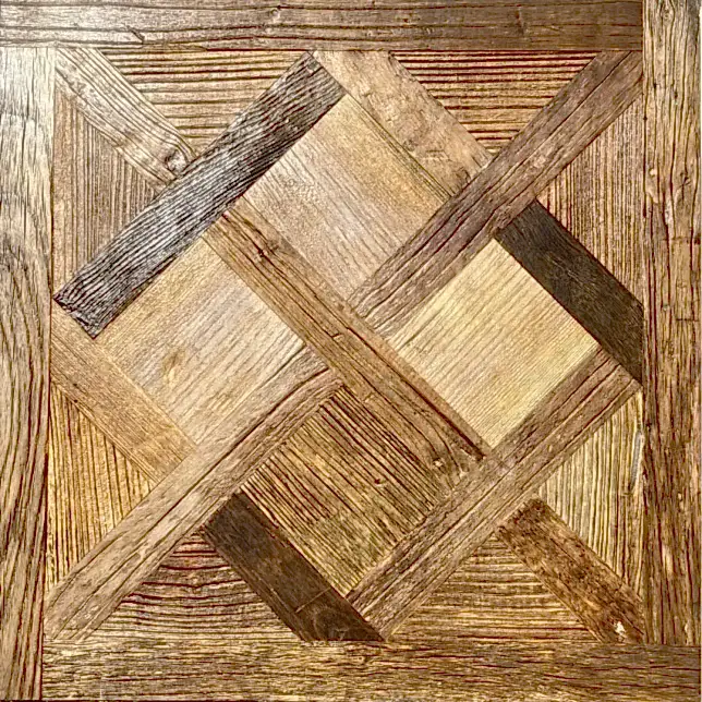 Versailles Reclaimed Elm Flooring Panel Brushed & Oiled 600 x 600mm