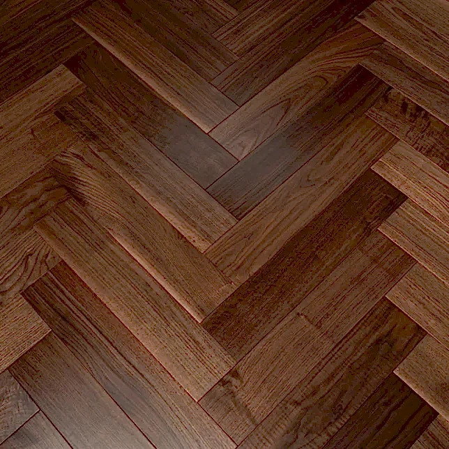 American Black Walnut Herringbone UV Lacquered Flooring 125 x 3/14 x 600mm