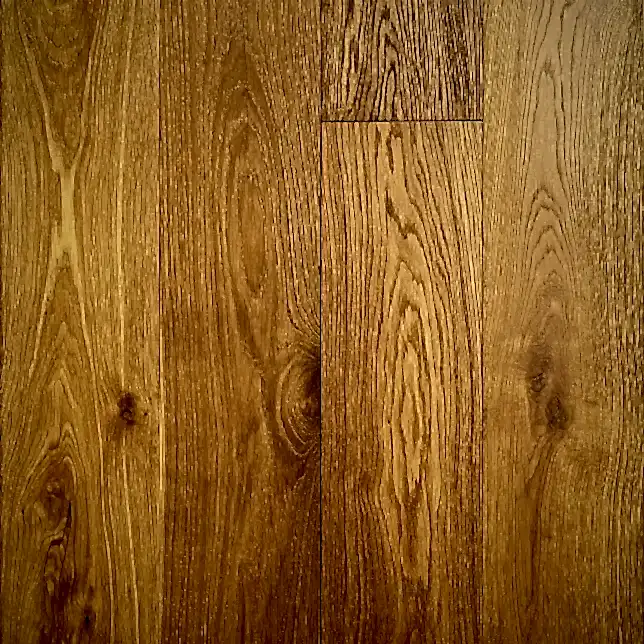 Close-up of Smoked Oak Brushed & Oiled Wood Flooring – 190 x 3/14mm Random Length planks