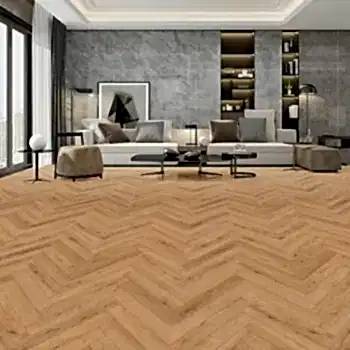New Deluxe Laminate Lightly Smoked Oak Colour Herringbone 12 x 101 x 606mm