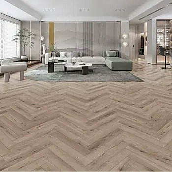 New Deluxe Laminate Arctic Grey Oak Colour Herringbone 12 x 101 x 606mm