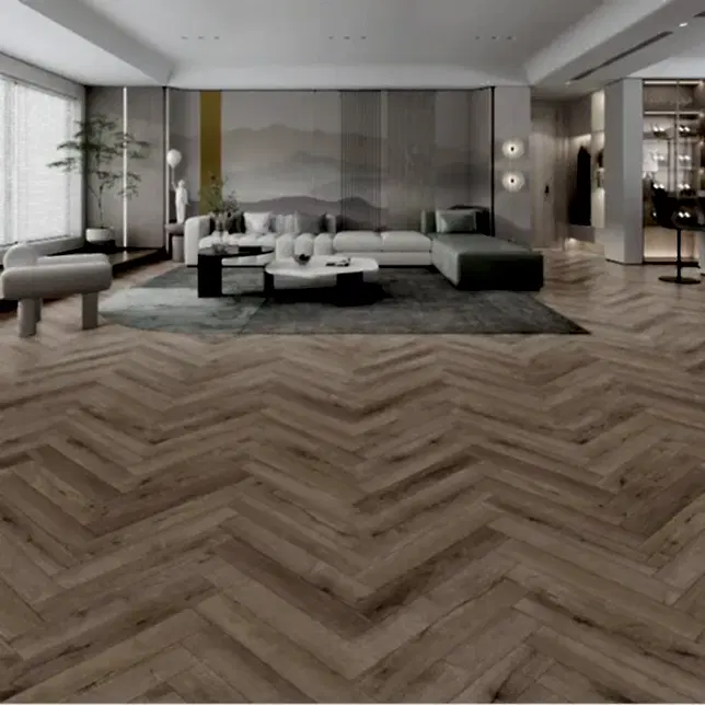 New Deluxe Laminate Arctic Grey Oak Colour Herringbone 12 x 101 x 606mm