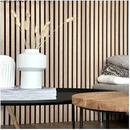Real Wood Acoustic Wall Panel - White Washed Oak 2400x12/21x600mm