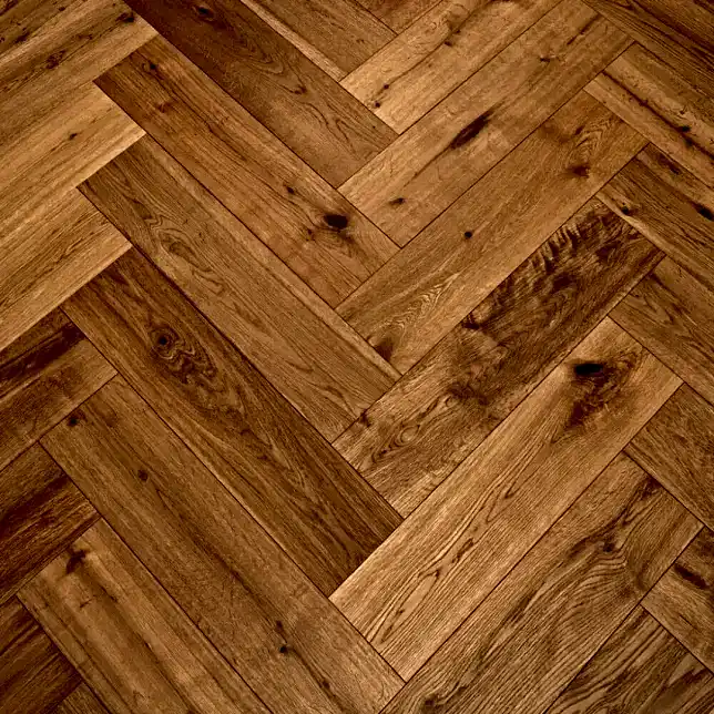 Herringbone Natural Oak Brushed & Oiled Flooring 125 x 3/14 x 600mm £39.99m2 (was £49.99m2)