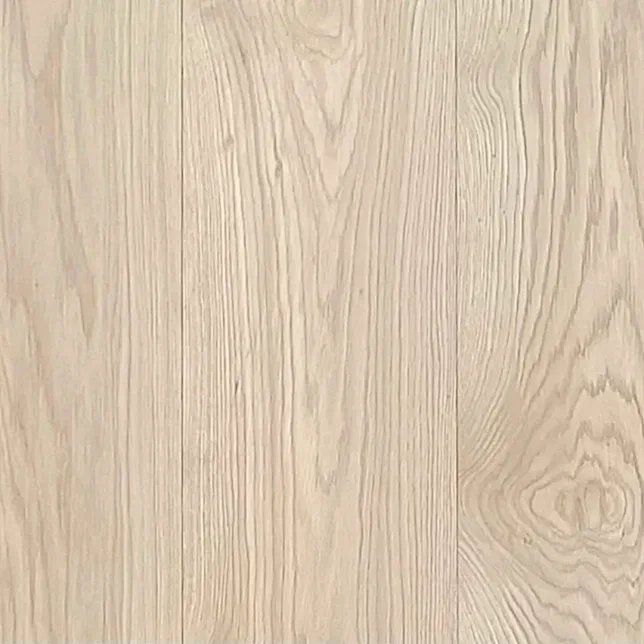 Close-up of Prime Unfinished Brushed 260mm Wide Oak Wood Flooring showing natural grain and brushed texture
