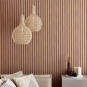 Real Wood Acoustic Wall Panel - Natural Oiled Oak 2400x12/21x600mm