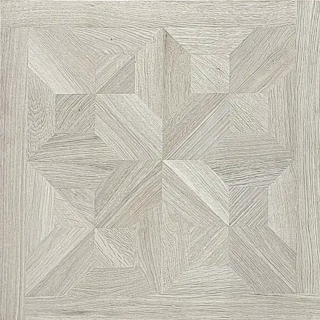 Close-up of Provence Artisan Unfinished Oak Geometric Parquet Flooring highlighting natural grain and rich texture