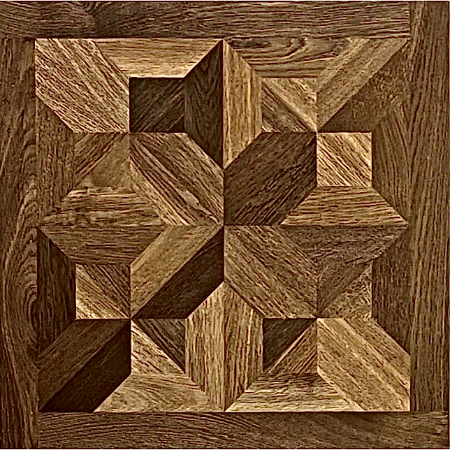 Provence Artisan Smoked Oak Bespoke Geometric Parquet Flooring – Premium Engineered Design