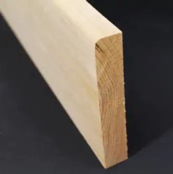 Pencil Round Solid Oak Skirting from Woodfloors4u featuring a gently rounded edge for a modern look