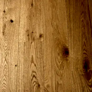Close-up view of Natural Oak brushed and oiled engineered wood flooring showing grain detail and warm tone